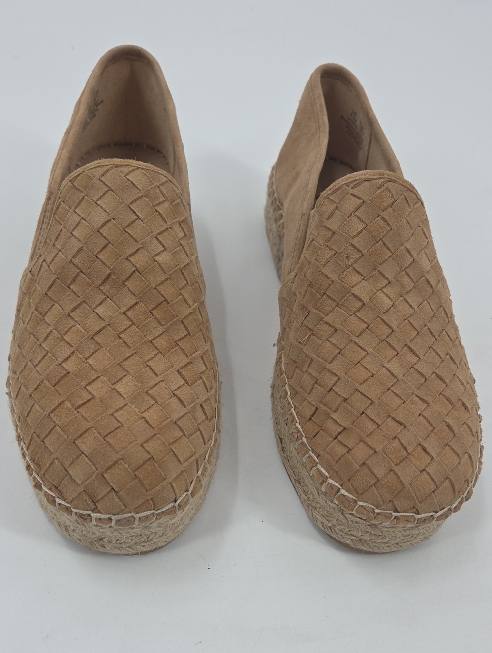 Sam Edelman Womens Woven Suede Espadrille Slip-On in Tan